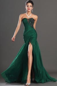 Vestido-De-Renda-Side-Slit-New-Floor-Length-Gown-font-b-Emerald-b-font-Appliques-Sweet