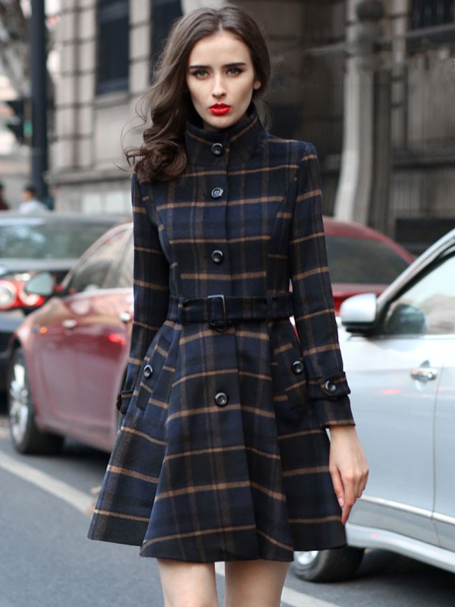british-style-blue-plaid-belted-woolen-coat-autumn-winter-women-stand-collar-single-breasted-clothing1